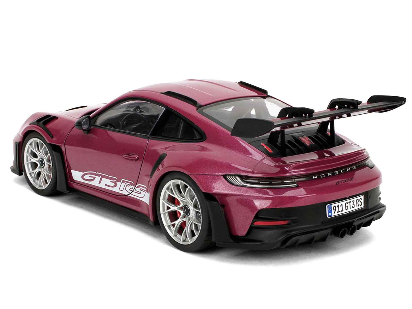 Porsche 911 GT3 RS Red Violet Metallic with White Stripes "Pink Slips" Series 1/18 Diecast Model Car by Jada Miniature Motors Default Title Default Title-