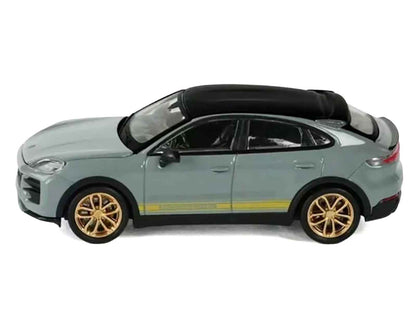 Porsche Cayenne Turbo GT Gray with Black Top and Gold Stripes 1/64 Diecast Model Car by Trends Hobby Cartsfy Inc.