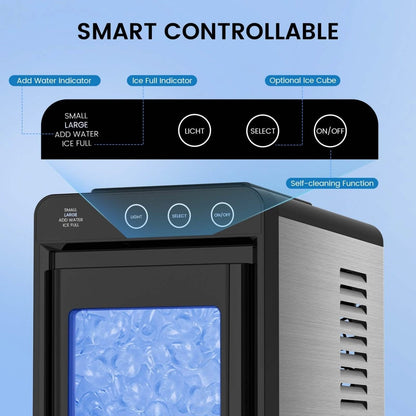 Portable Countertop Ice Maker – 8 Cubes/6 Min, Self - Cleaning - Cartsfy Inc.