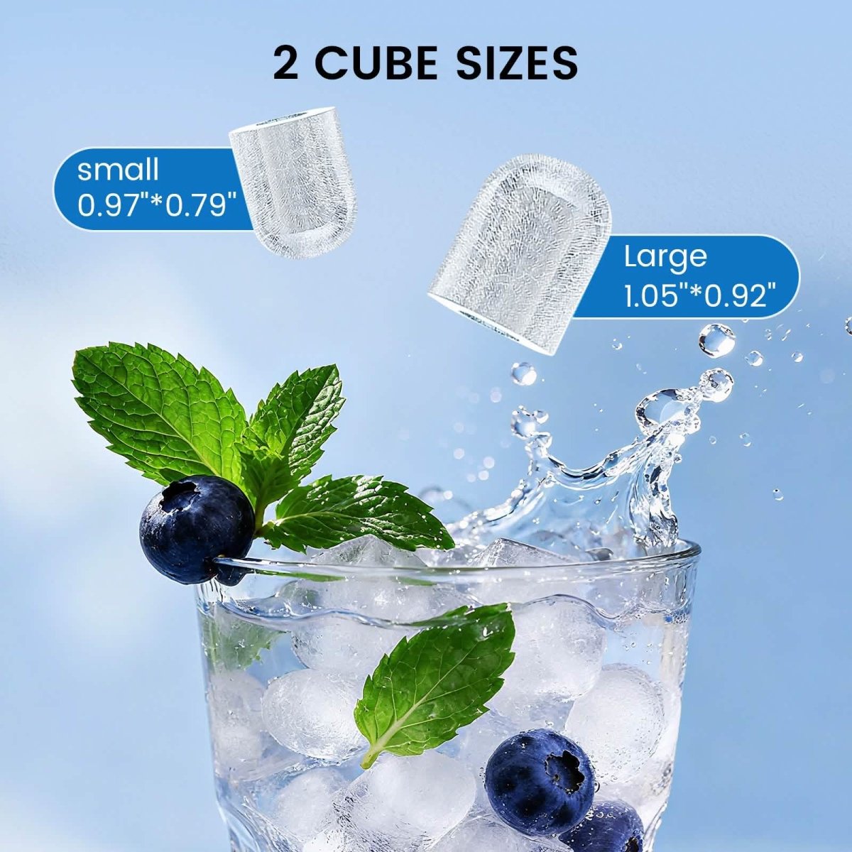 Portable Countertop Ice Maker – 8 Cubes/6 Min, Self - Cleaning - Cartsfy Inc.