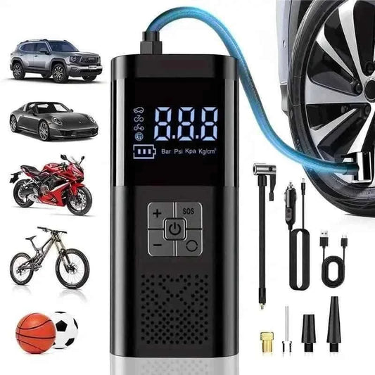 Portable Electric Tire Inflator – 150PSI Air Compressor with Digital Gauge & LED Light Cartsfy Inc.