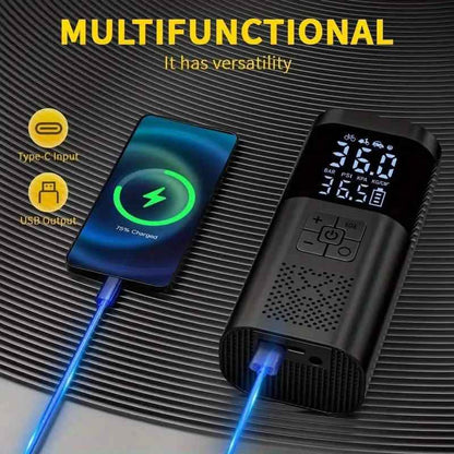 Portable Electric Tire Inflator – 150PSI Air Compressor with Digital Gauge & LED Light Cartsfy Inc.