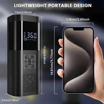 Portable Electric Tire Inflator – 150PSI Air Compressor with Digital Gauge & LED Light Cartsfy Inc.