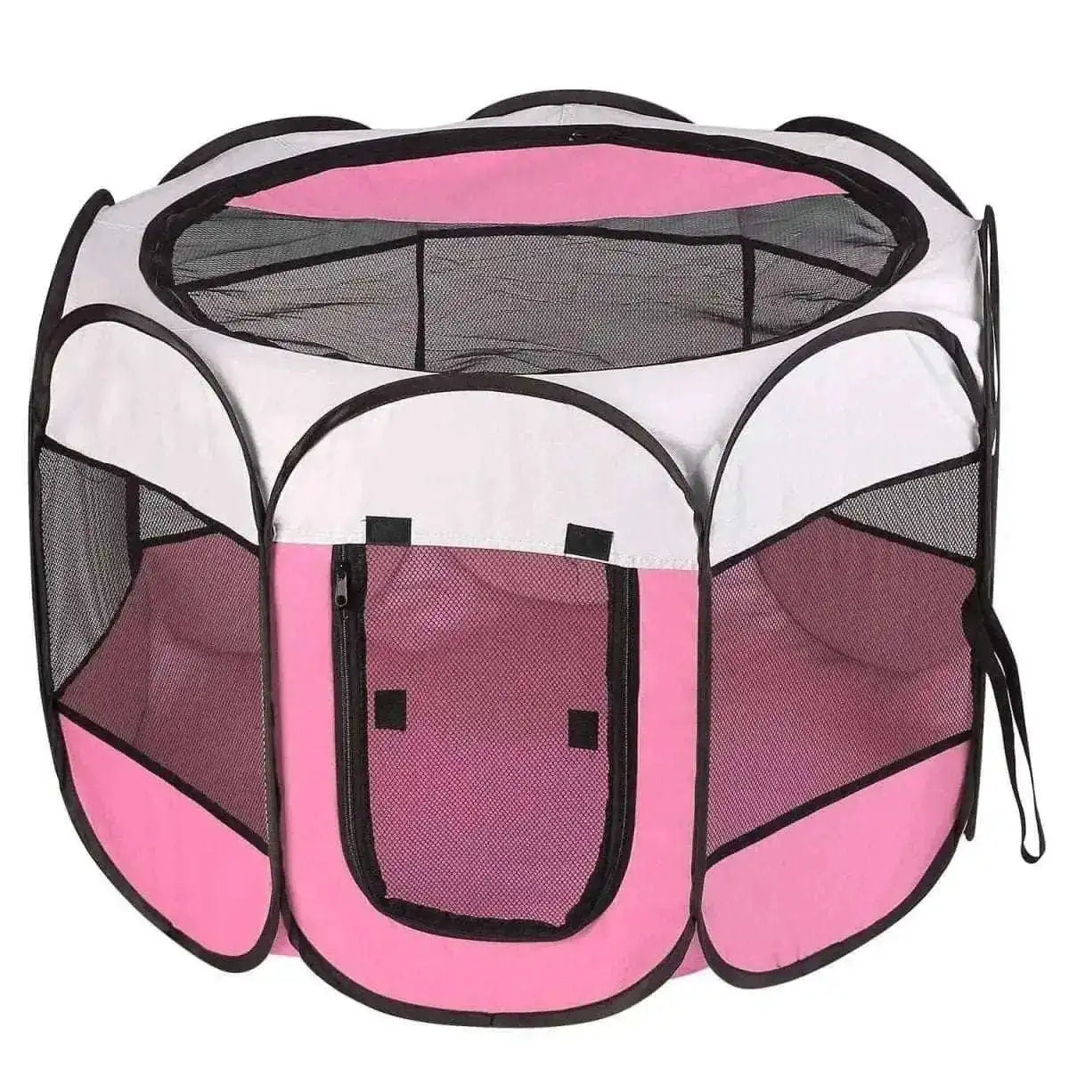 Portable Foldable Pet Playpen For Dogs Cats Other Pets DailySale Blue Pink Coffee Blue-Pink-Coffee-