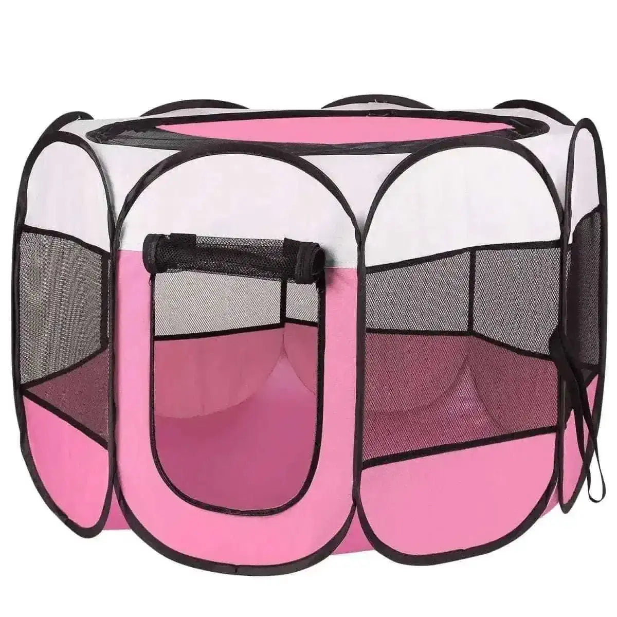 Portable Foldable Pet Playpen For Dogs Cats Other Pets DailySale Blue Pink Coffee Blue-Pink-Coffee-