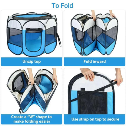 Portable Foldable Pet Playpen For Dogs Cats Other Pets Cartsfy Inc.