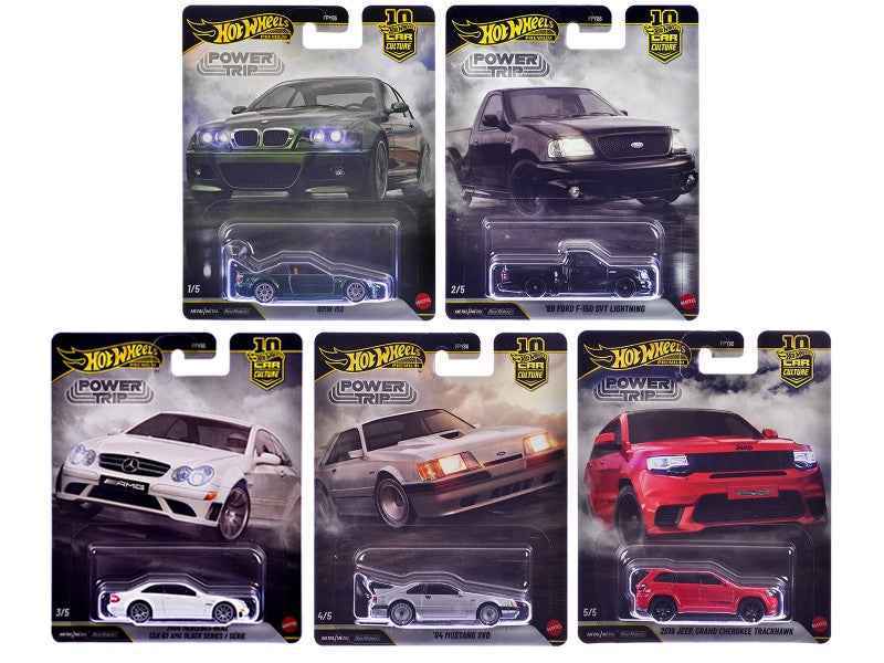 "Power Trip" 5 piece Set "Car Culture" 2026 Series R Diecast Model Cars by Hot Wheels Miniature Motors Default Title Default Title-