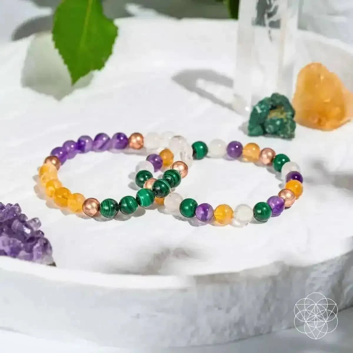 Powerhouse of Wealth Manifestation - Crystal Quartet Bracelet Set Conscious Items Default Title Default Title-