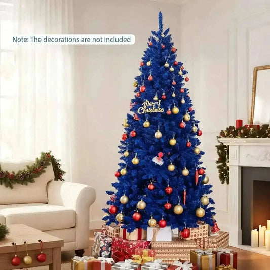 Pre-Lit Artificial Christmas Tree with 340 Blue LED Lights and 3 Modes-7 ft Cartsfy Inc.