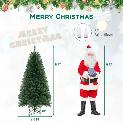 Pre-Lit Artificial Christmas Tree with LED Lights Cartsfy Inc.