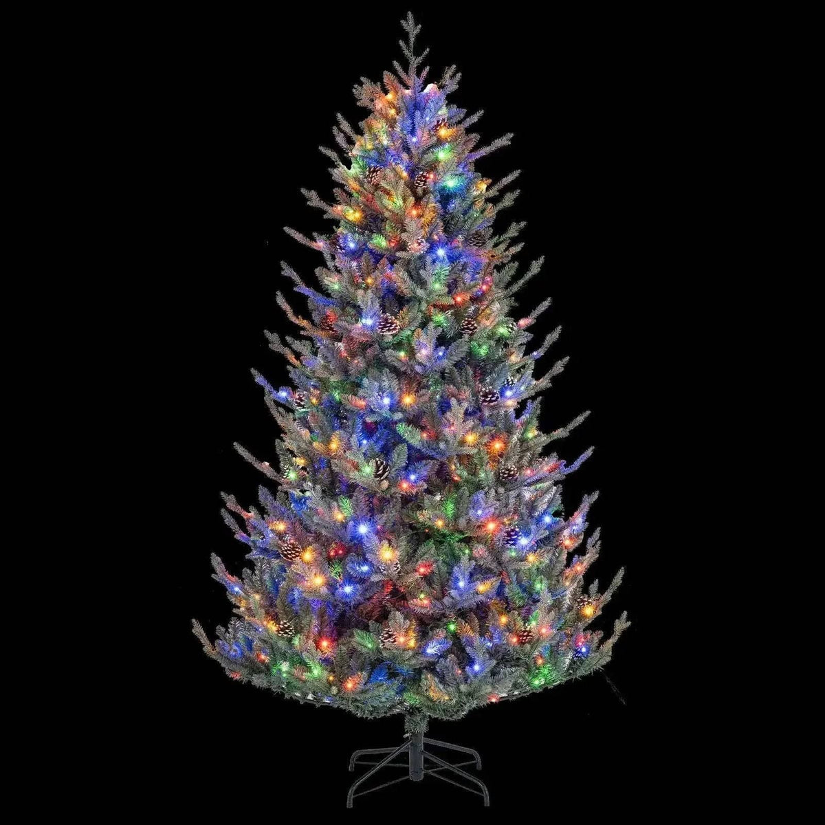 Pre-Lit Artificial Christmas Tree with Multicolored LED Lights-M Cartsfy Inc.