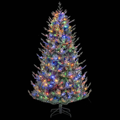 Pre-Lit Artificial Christmas Tree with Multicolored LED Lights-M Cartsfy Inc.
