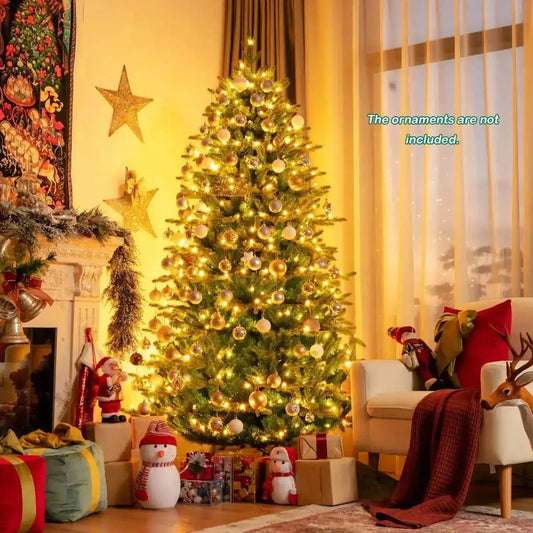 Pre-lit Artificial Hinged Christmas Tree with APP Controlled LED Lights Cartsfy Inc.