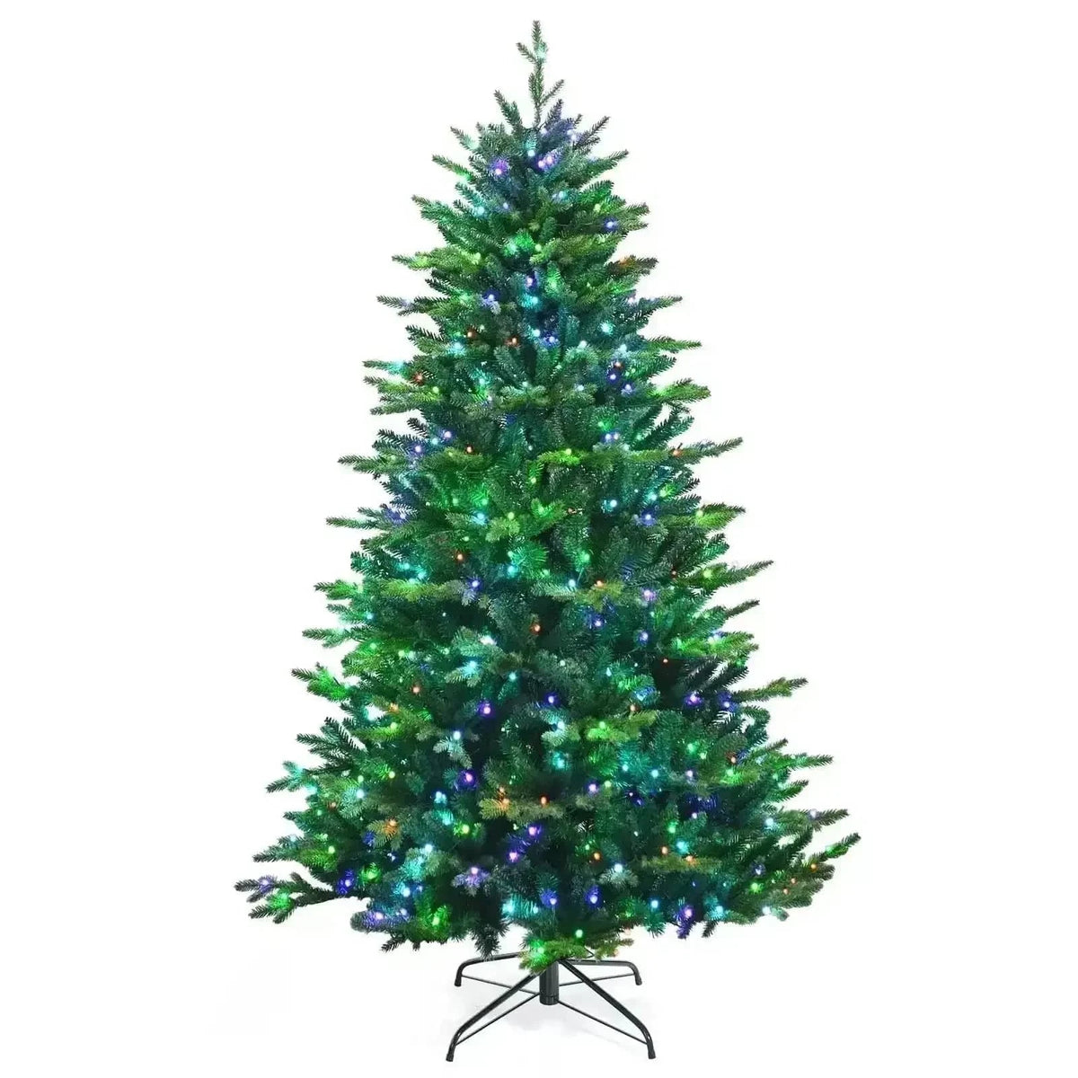 Pre-lit Artificial Hinged Christmas Tree with APP Controlled LED Lights Cartsfy Inc.
