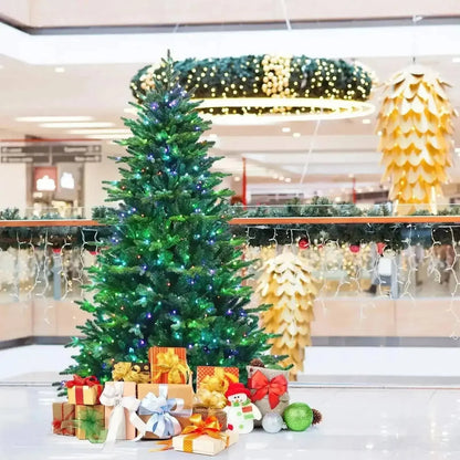 Pre-lit Artificial Hinged Christmas Tree with APP Controlled LED Lights Cartsfy Inc.