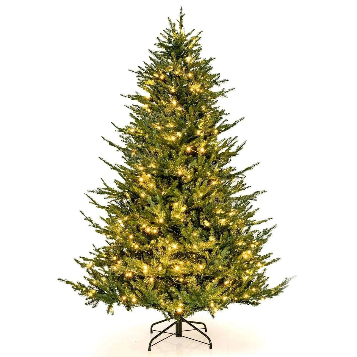 Pre-lit Christmas Tree with 280 Warm White LED Lights and 8 Lighting Modes DirectDeals 7 ft 6ft 7 ft-6ft-