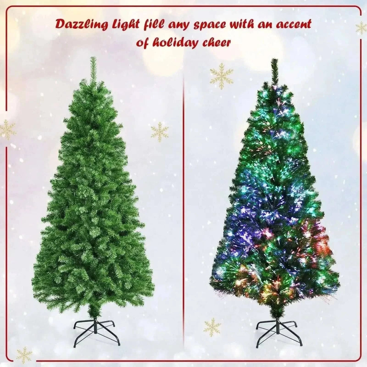 Pre-lit Multi-Colored Fiber Optic Spruce Artificial Christmas Tree Cartsfy Inc.
