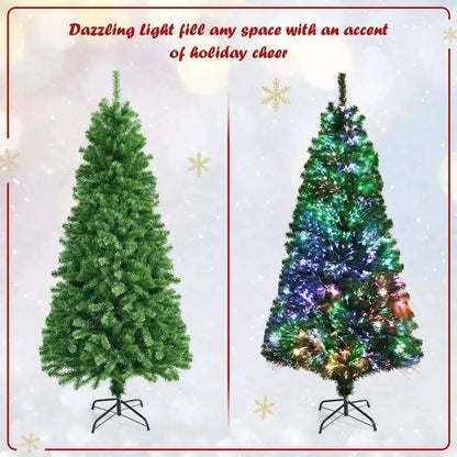 Pre-lit Multi-Colored Fiber Optic Spruce Artificial Christmas Tree Cartsfy Inc.