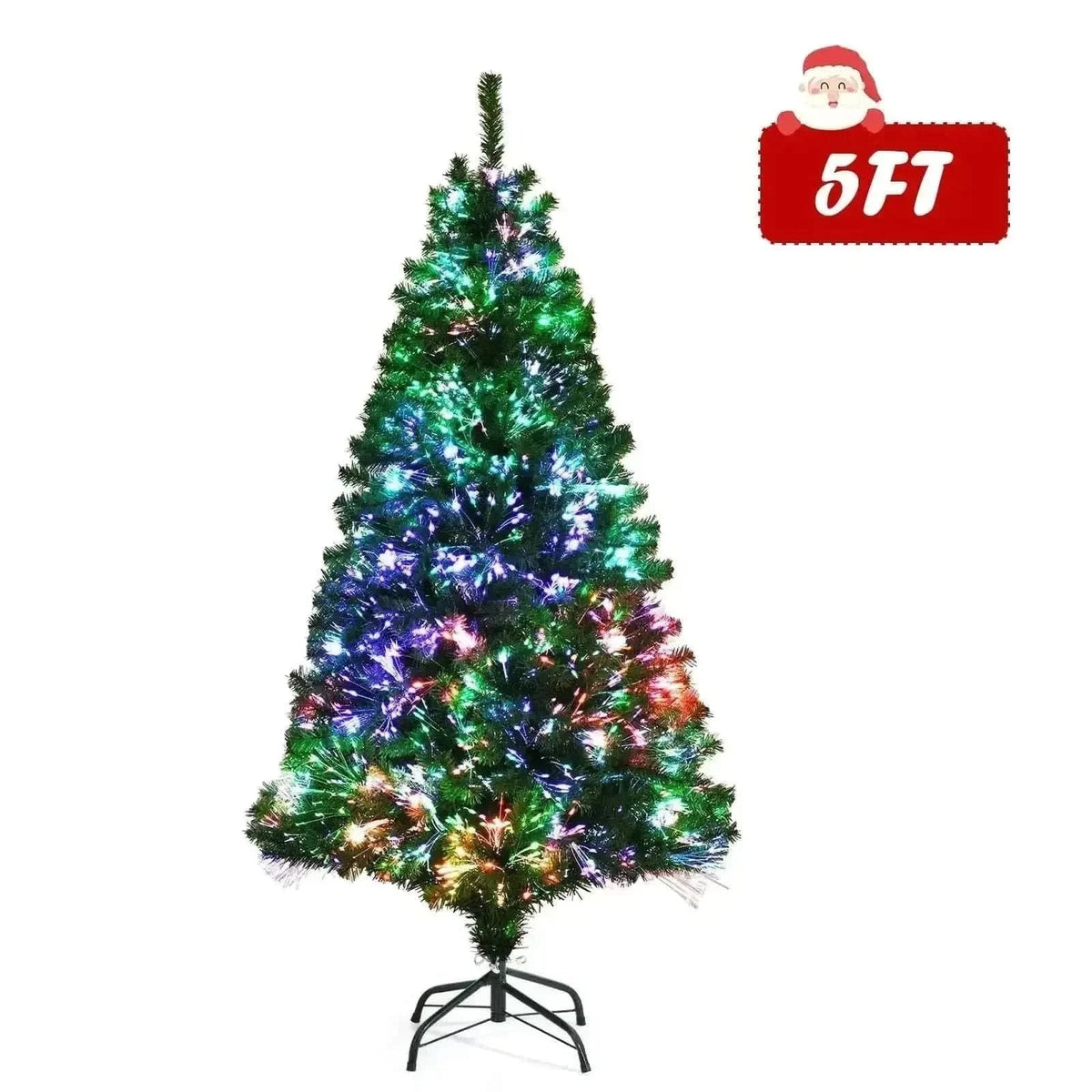 Pre-lit Multi-Colored Fiber Optic Spruce Artificial Christmas Tree Cartsfy Inc.