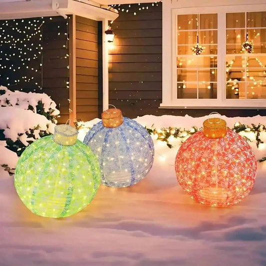 Pre-Lit Pop Up Christmas Ball Set with 300 LED Lights