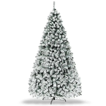 Pre-Lit Premium Snow Flocked Hinged Artificial Christmas Tree Cartsfy Inc.