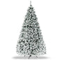 Pre-Lit Premium Snow Flocked Hinged Artificial Christmas Tree Cartsfy Inc.