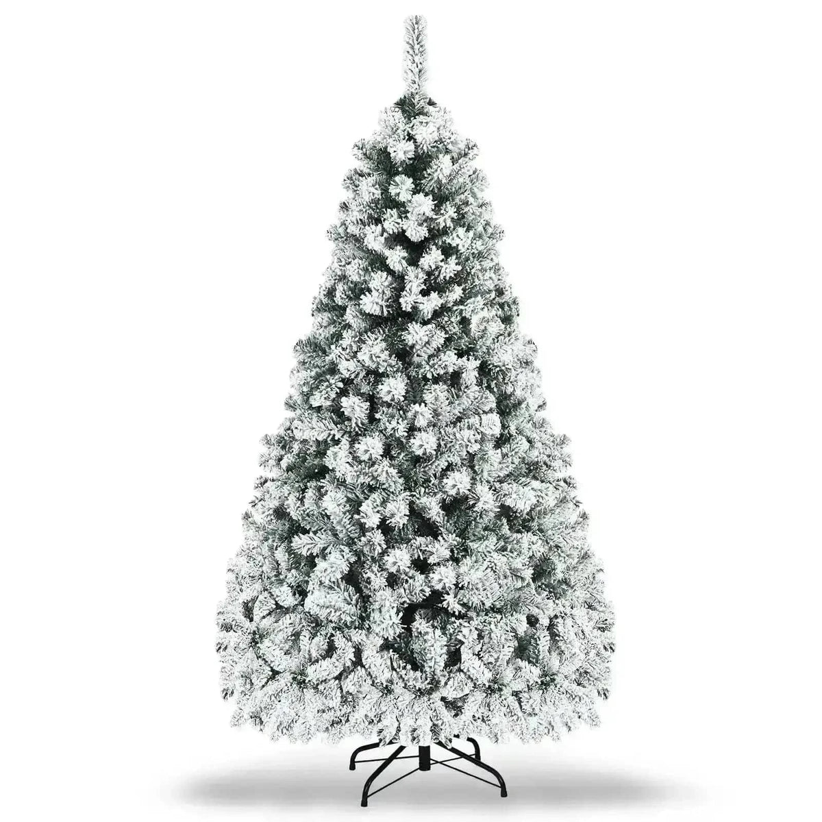 Pre-Lit Premium Snow Flocked Hinged Artificial Christmas Tree Cartsfy Inc.