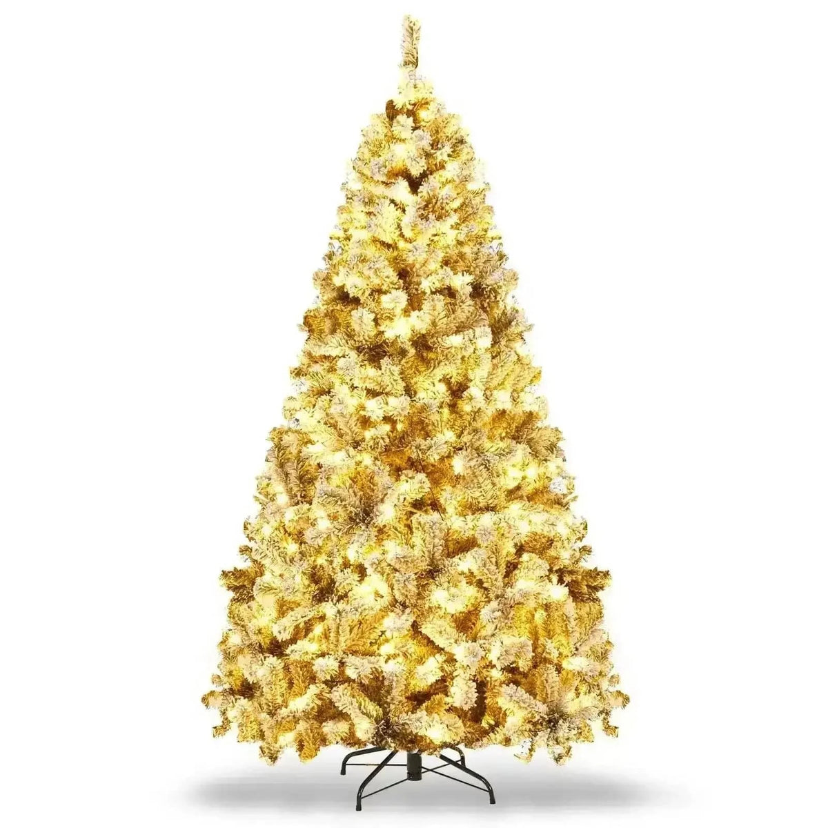 Pre-Lit Premium Snow Flocked Hinged Artificial Christmas Tree Cartsfy Inc.