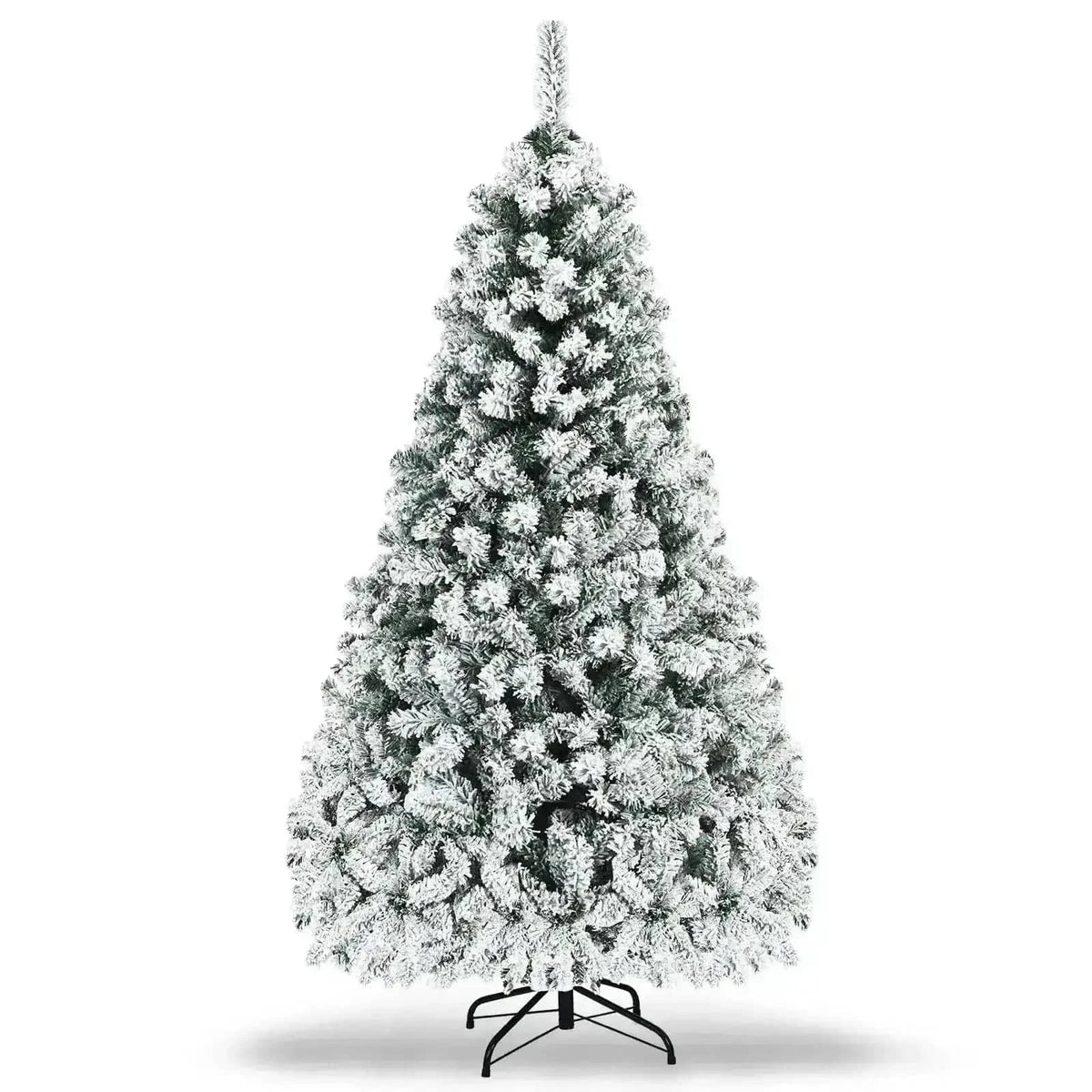 Pre-Lit Premium Snow Flocked Hinged Artificial Christmas Tree Cartsfy Inc.