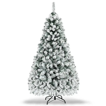 Pre-Lit Premium Snow Flocked Hinged Artificial Christmas Tree Cartsfy Inc.