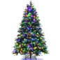 Pre-Lit Snowy Christmas Hinged Tree with Multi-Color Lights Cartsfy Inc.