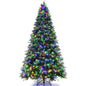 Pre-Lit Snowy Christmas Hinged Tree with Multi-Color Lights Cartsfy Inc.