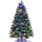 Pre-Lit Snowy Christmas Hinged Tree with Multi-Color Lights Cartsfy Inc.