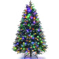 Pre-Lit Snowy Christmas Hinged Tree with Multi-Color Lights Cartsfy Inc.