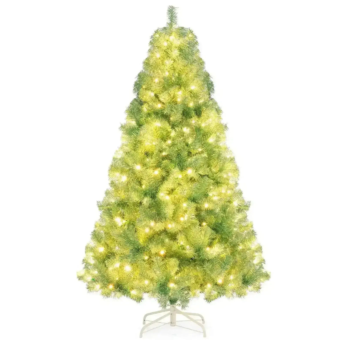 Pre-Lit Tinsel Christmas Tree - Artificial Xmas Tree for Home & Office Cartsfy Inc.