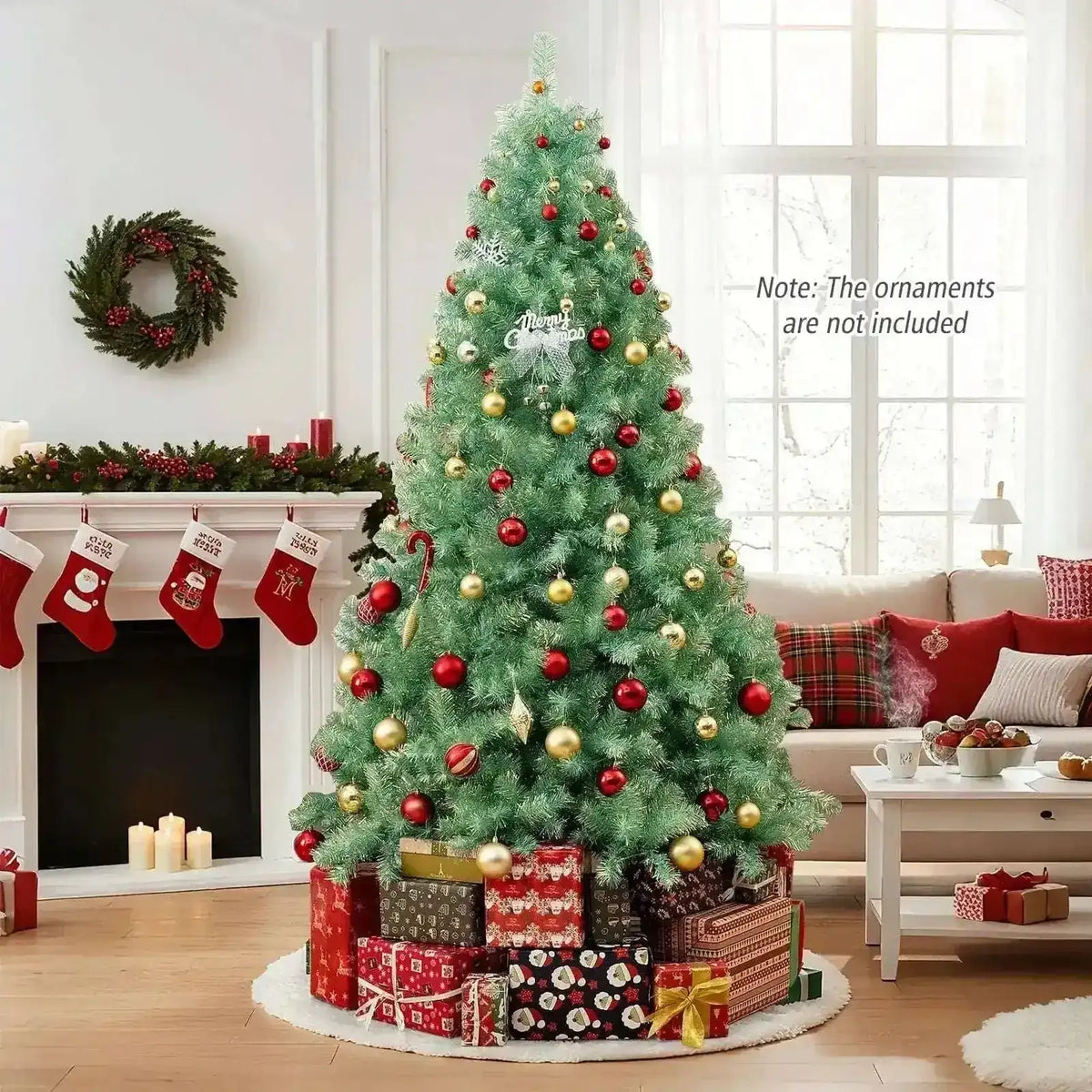Pre-Lit Tinsel Christmas Tree - Artificial Xmas Tree for Home & Office Cartsfy Inc.