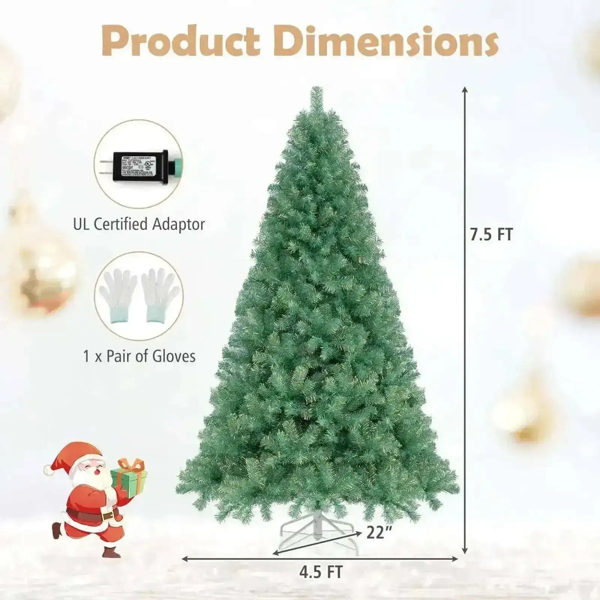 Pre-Lit Tinsel Christmas Tree - Artificial Xmas Tree for Home & Office Cartsfy Inc.