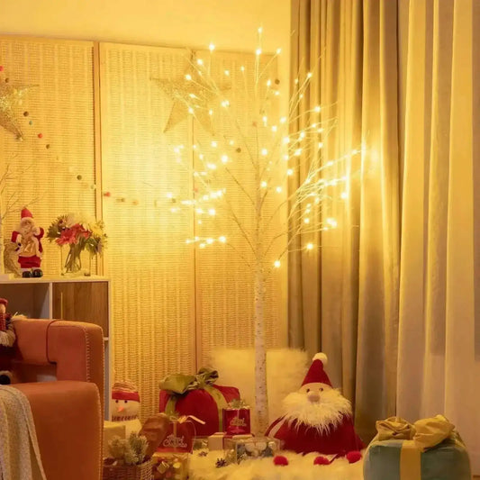 Pre-lit White Twig Birch Tree for Christmas Holiday with LED Lights Cartsfy Inc.