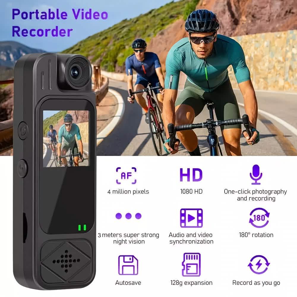 Premium Portable Body Camera Recorder – HD, SD Card Compatible Cartsfy Inc.