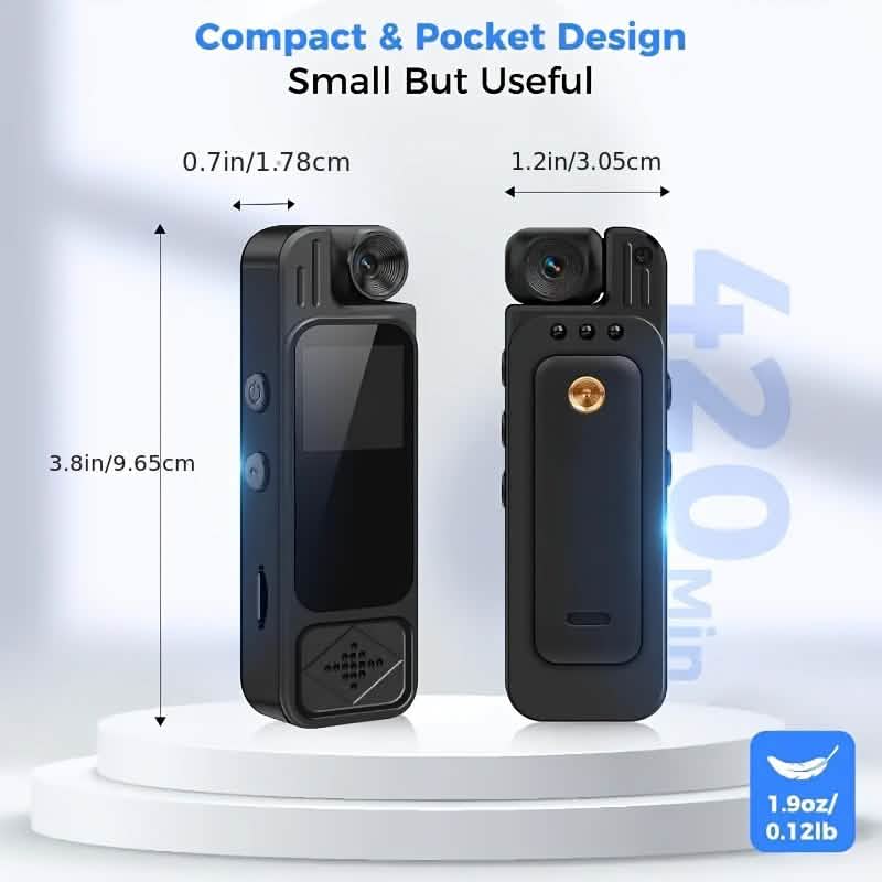 Premium Portable Body Camera Recorder – HD, SD Card Compatible Cartsfy Inc.
