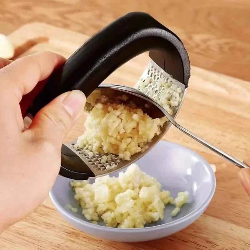 Premium Stainless Steel Garlic Rocker Press - Compact, Durable, and Rust - Resistant Kitchen Gadget - Cartsfy Inc.