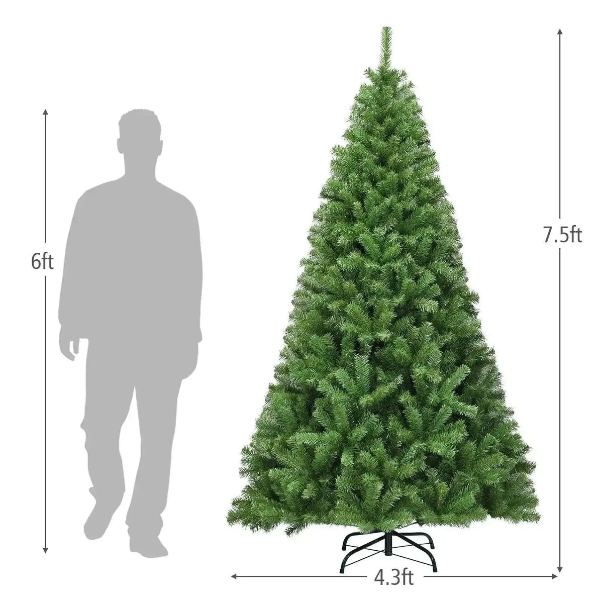 PVC Artificial Christmas Tree Premium Hinged Cartsfy Inc.
