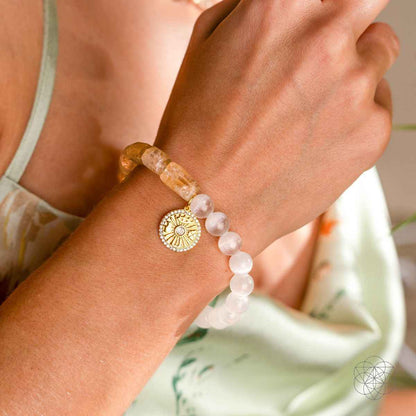 Quartet of Luck - Citrine & Selenite Bracelet of Serendipity - Cartsfy Inc.