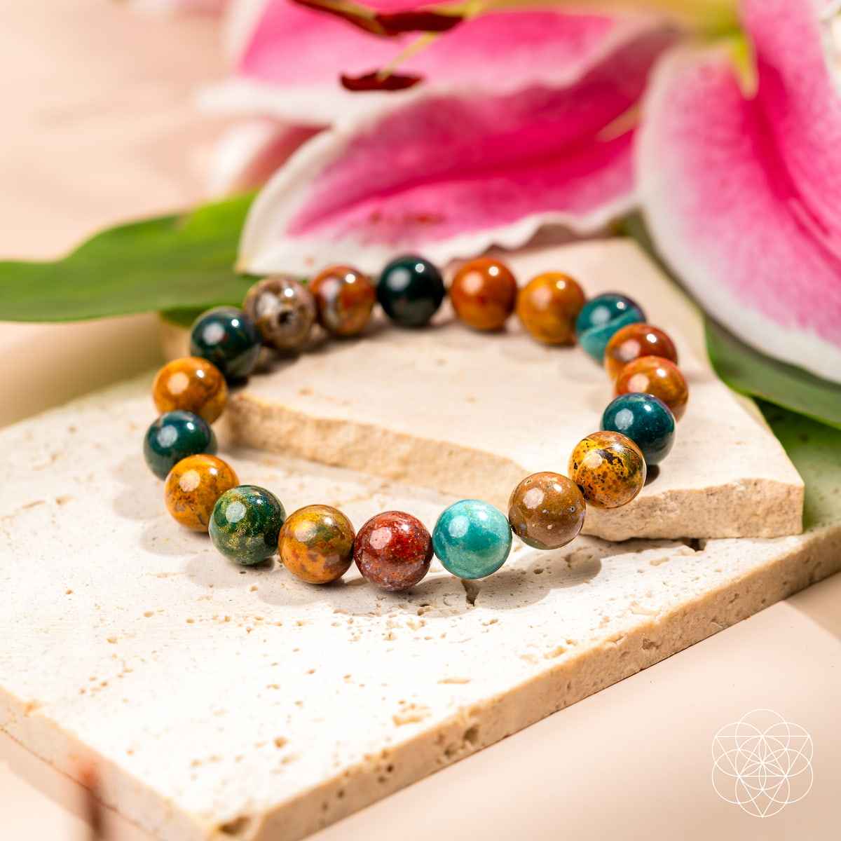 Quiet My Mind – Ocean Jasper Bracelet Cartsfy Inc.