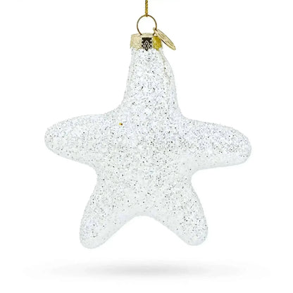 Radiant White Star "Love" Glass Christmas Ornament Cartsfy Inc.