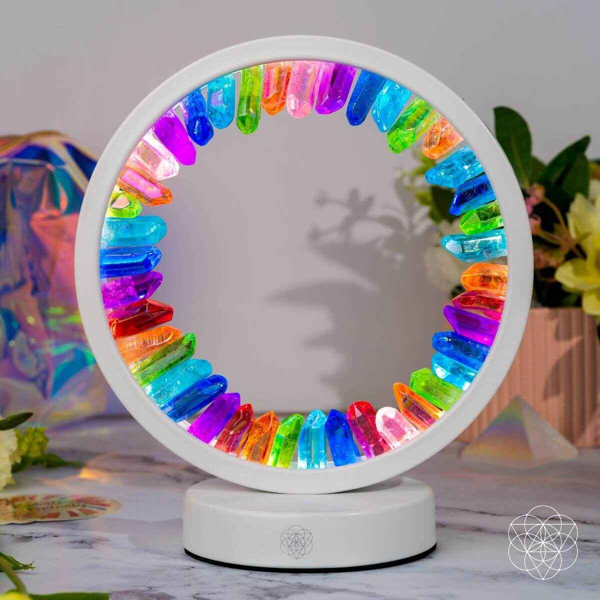 Rainbow After the Storm - Clear Quartz Lamp of Hope Cartsfy Inc.