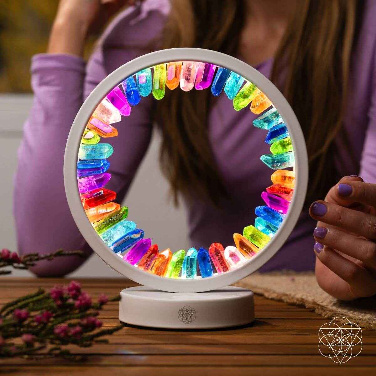Rainbow After the Storm - Clear Quartz Lamp of Hope Cartsfy Inc.
