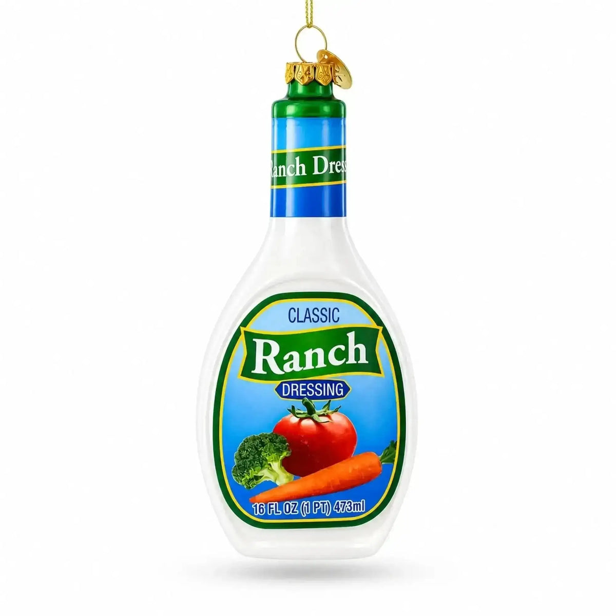 Ranch Dressing Bottle Glass Christmas Ornament Cartsfy Inc.
