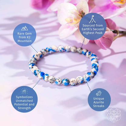 Rare K2 Stone Bracelet of Spiritual Adventure | 6mm - Cartsfy Inc.
