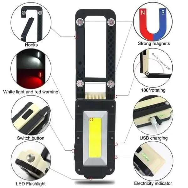 Rechargeable Magnetic Folding LED Outdoor Light DailySale S L S-L-